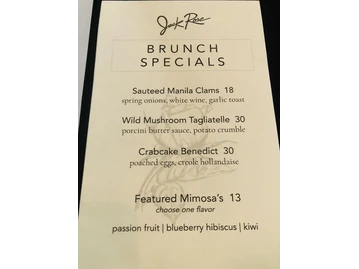 Jack Rose menu photo