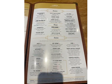 Jack's Restaurant and Bar menu photo