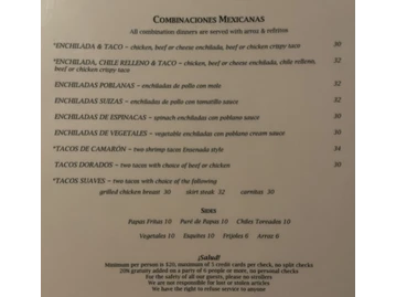Javier's menu photo