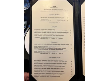 Javier's menu photo