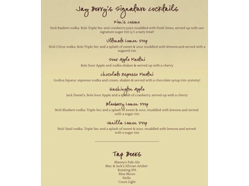 Jay Berry's Cafe menu photo