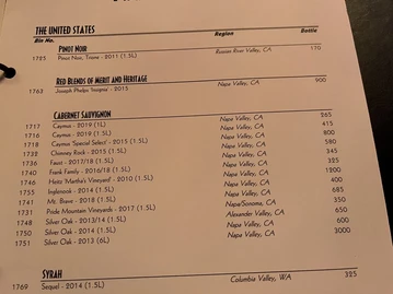 Jeff Ruby's Steakhouse, Louisville menu photo