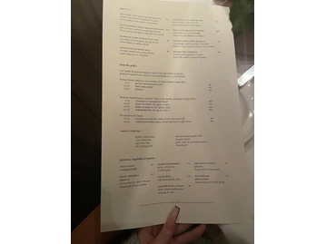 Jeffrey's menu photo