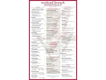 Jensen's food & cocktails menu photo
