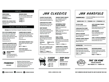 Jim 'N Nick's menu photo