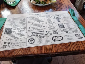 Jimmys Old Town Tavern menu photo