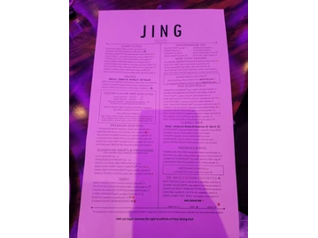 JING Las Vegas menu photo