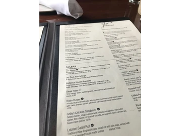 Jo's American Bistro menu photo