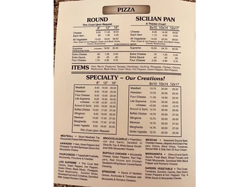 Joe Bologna's Restaurant & Pizzeria menu photo