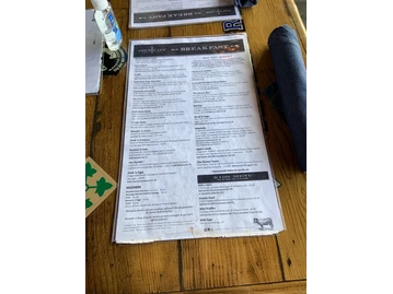 Joe's Cafe menu photo