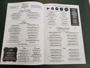 Joe's Pasta N Pizza menu photo