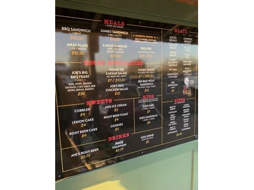 Joe's Real BBQ menu photo