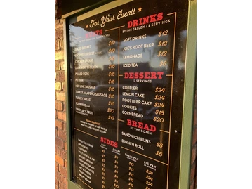 Joe's Real BBQ menu photo
