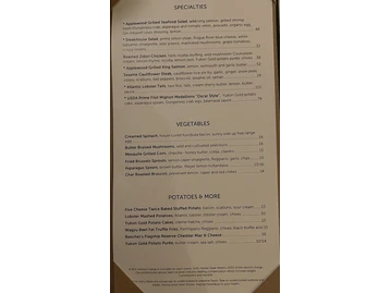 John Howie Steak menu photo