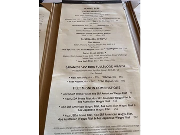 John Howie Steak menu photo