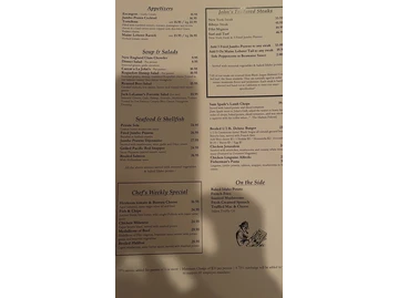 John's Grill menu photo