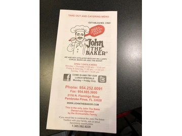 John The Baker menu photo