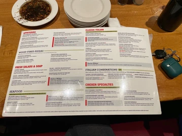 Johnny Carino's menu photo