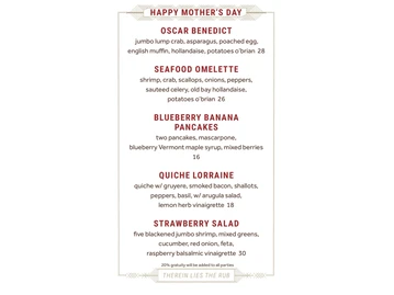 Jonathan's The Rub menu photo