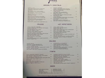 Juvia menu photo