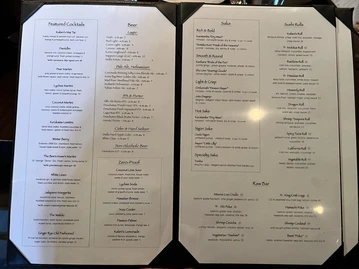 Kalani's menu photo