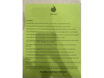 Karai Crab menu photo