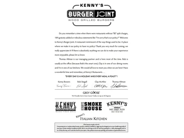 Kenny's Burger Joint - Plano menu photo