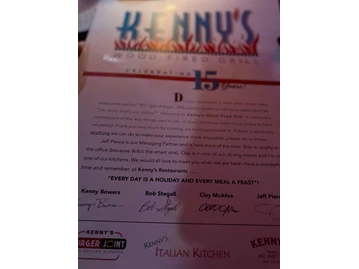 Kenny's Wood Fired Grill menu photo