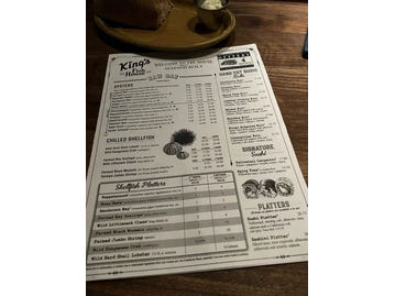 King's Fish House menu photo