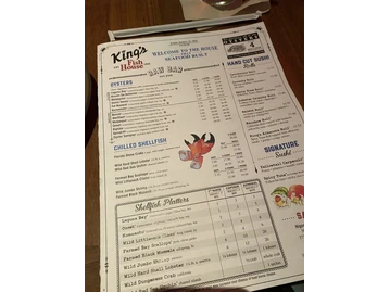 King's Fish House menu photo
