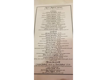 King Umberto menu photo