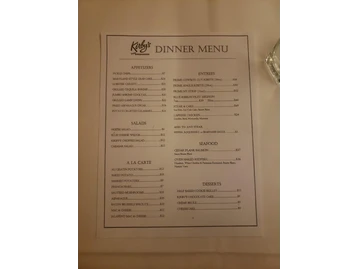 Kirby's Steakhouse menu photo