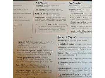 Kona Grill - Alpharetta menu photo