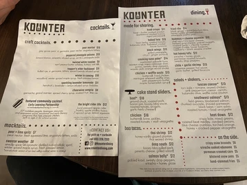 Kounter menu photo