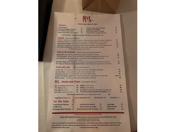 Kres Chophouse menu photo