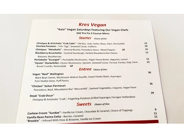 Kres Chophouse menu photo