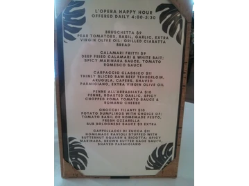 L'Opera Italian Restaurant menu photo