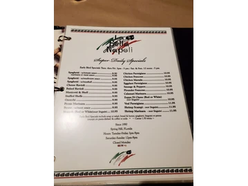 La Bella Napoli Restaurant menu photo