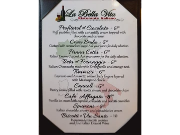 La Bella Vita Ristorante Italiano menu photo