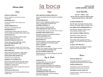 La Boca menu photo