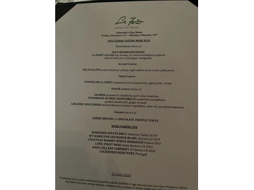 La Forêt menu photo