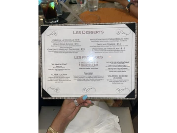 La Nouvelle Maison menu photo