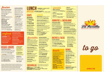 La Parrilla Mexican Restaurant menu photo