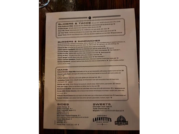 Lafayette's Music Room menu photo