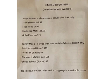 Landry's Seafood House menu photo