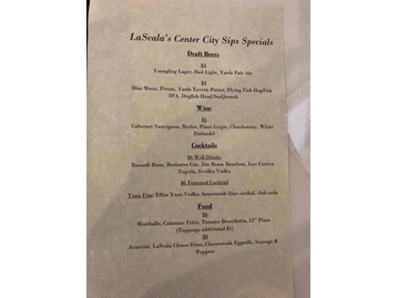 LaScala's menu photo