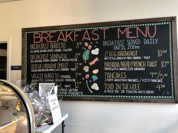 Lawson's Bakery menu photo
