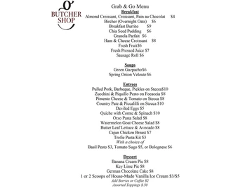 Le Bilboquet menu photo