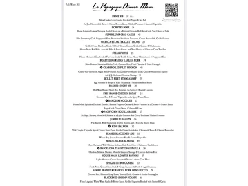 Le Papagayo menu photo