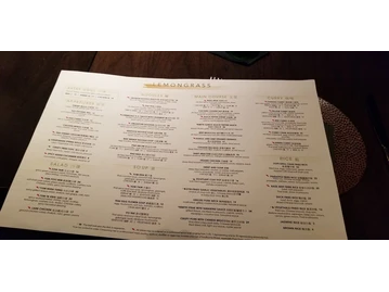 Lemongrass menu photo